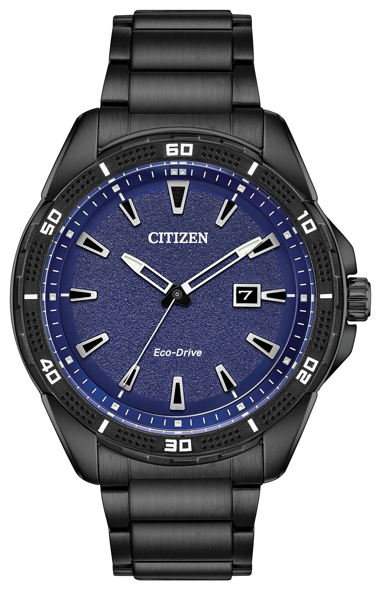 AR - Men's Eco-Drive AW1585-55L Blue Sport Black Steel Watch | CITIZEN